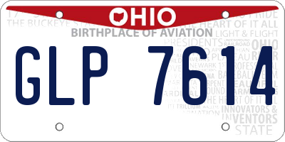 OH license plate GLP7614