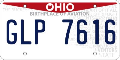OH license plate GLP7616