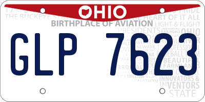 OH license plate GLP7623