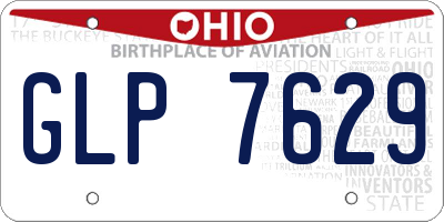 OH license plate GLP7629