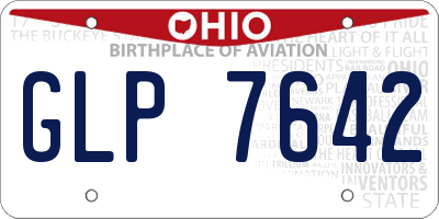 OH license plate GLP7642