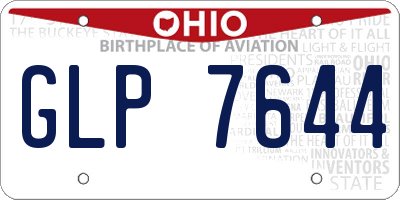 OH license plate GLP7644