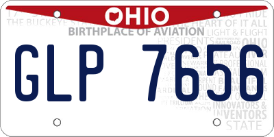 OH license plate GLP7656
