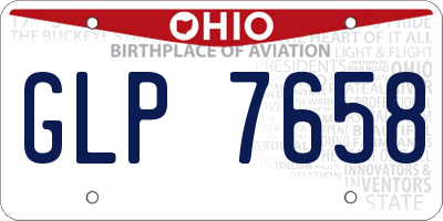 OH license plate GLP7658