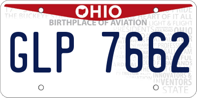 OH license plate GLP7662