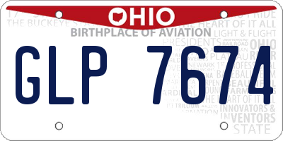 OH license plate GLP7674