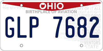 OH license plate GLP7682
