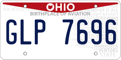OH license plate GLP7696