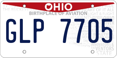 OH license plate GLP7705