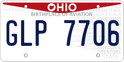 OH license plate GLP7706