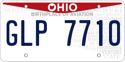OH license plate GLP7710