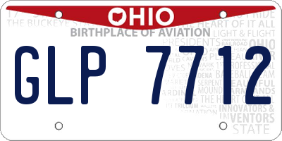 OH license plate GLP7712