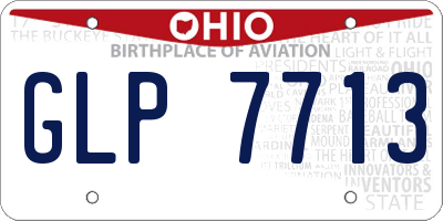 OH license plate GLP7713