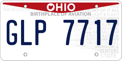OH license plate GLP7717