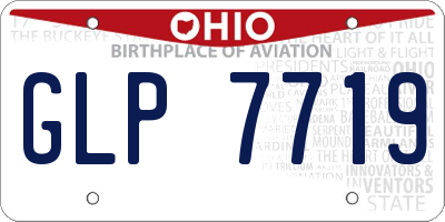 OH license plate GLP7719