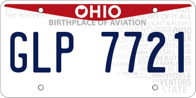OH license plate GLP7721