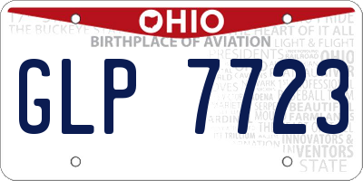 OH license plate GLP7723