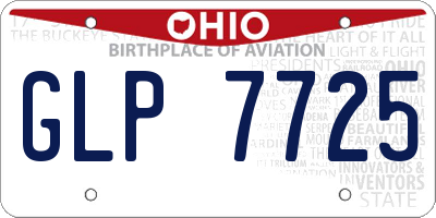 OH license plate GLP7725