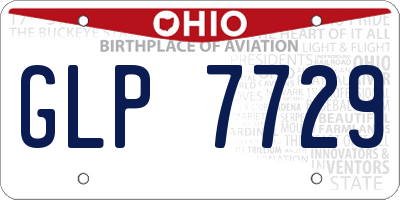 OH license plate GLP7729
