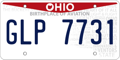 OH license plate GLP7731
