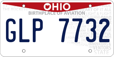 OH license plate GLP7732