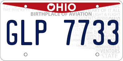 OH license plate GLP7733