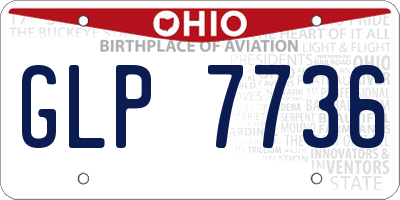 OH license plate GLP7736