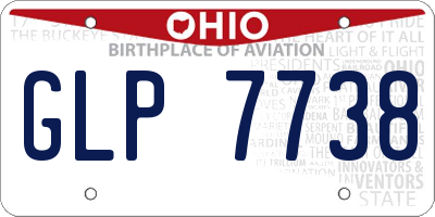 OH license plate GLP7738