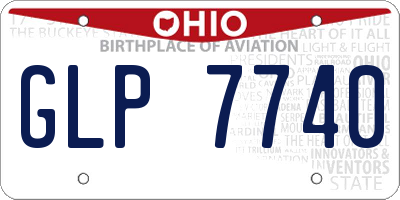 OH license plate GLP7740