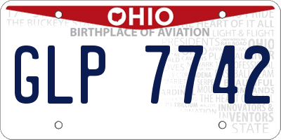 OH license plate GLP7742