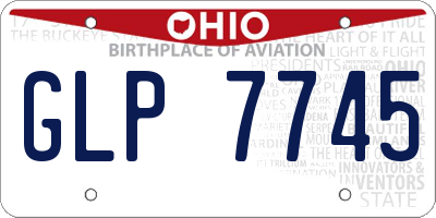 OH license plate GLP7745