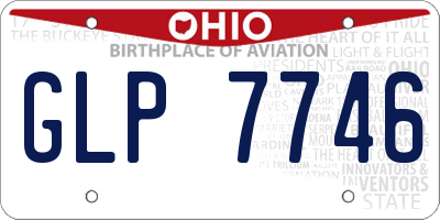 OH license plate GLP7746