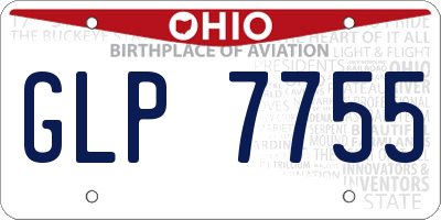 OH license plate GLP7755