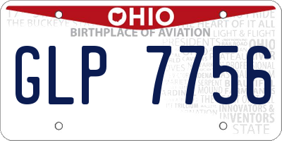 OH license plate GLP7756