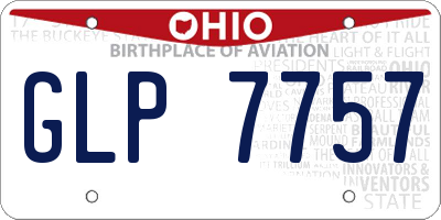 OH license plate GLP7757