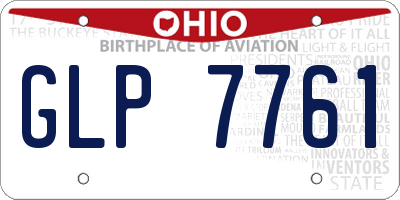 OH license plate GLP7761