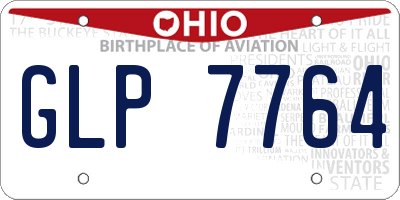 OH license plate GLP7764