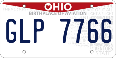 OH license plate GLP7766