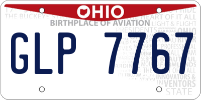 OH license plate GLP7767