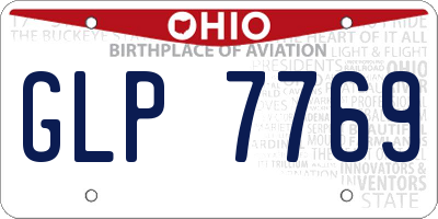 OH license plate GLP7769