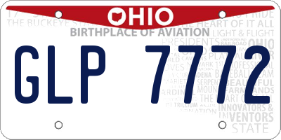 OH license plate GLP7772