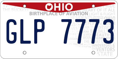 OH license plate GLP7773