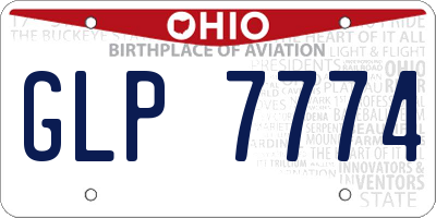 OH license plate GLP7774