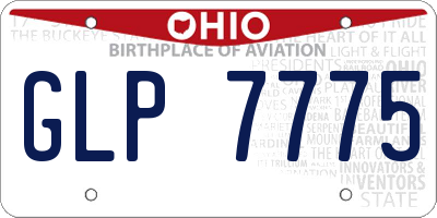 OH license plate GLP7775