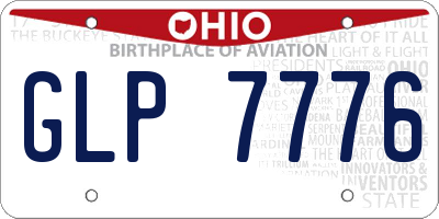 OH license plate GLP7776