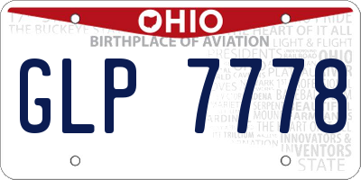 OH license plate GLP7778