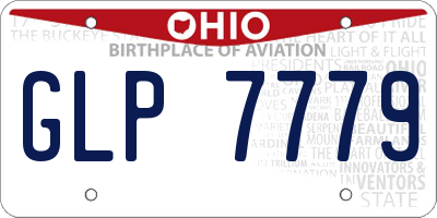 OH license plate GLP7779
