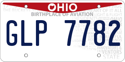 OH license plate GLP7782