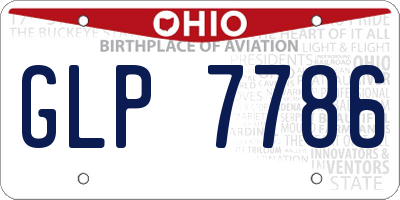 OH license plate GLP7786