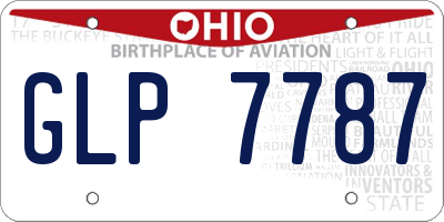 OH license plate GLP7787